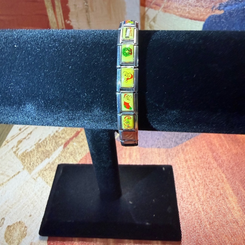 Vintage Uberry stainless steel Christmas bracelet